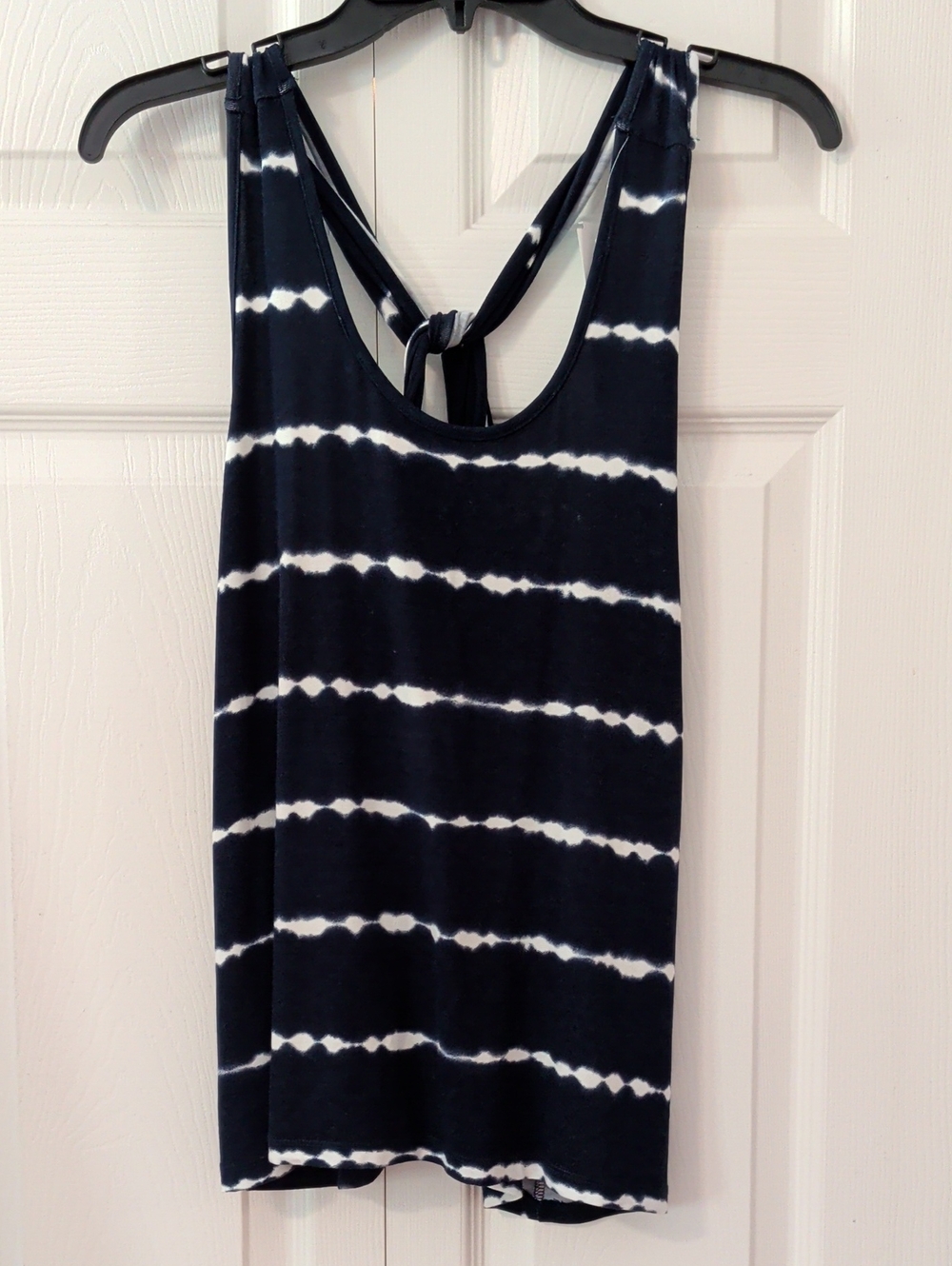 Market & Spruce Navy and White Tie-Back Tank